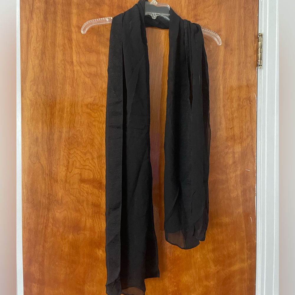 A.Brod Fashion Accessories Black Scarf Sheer